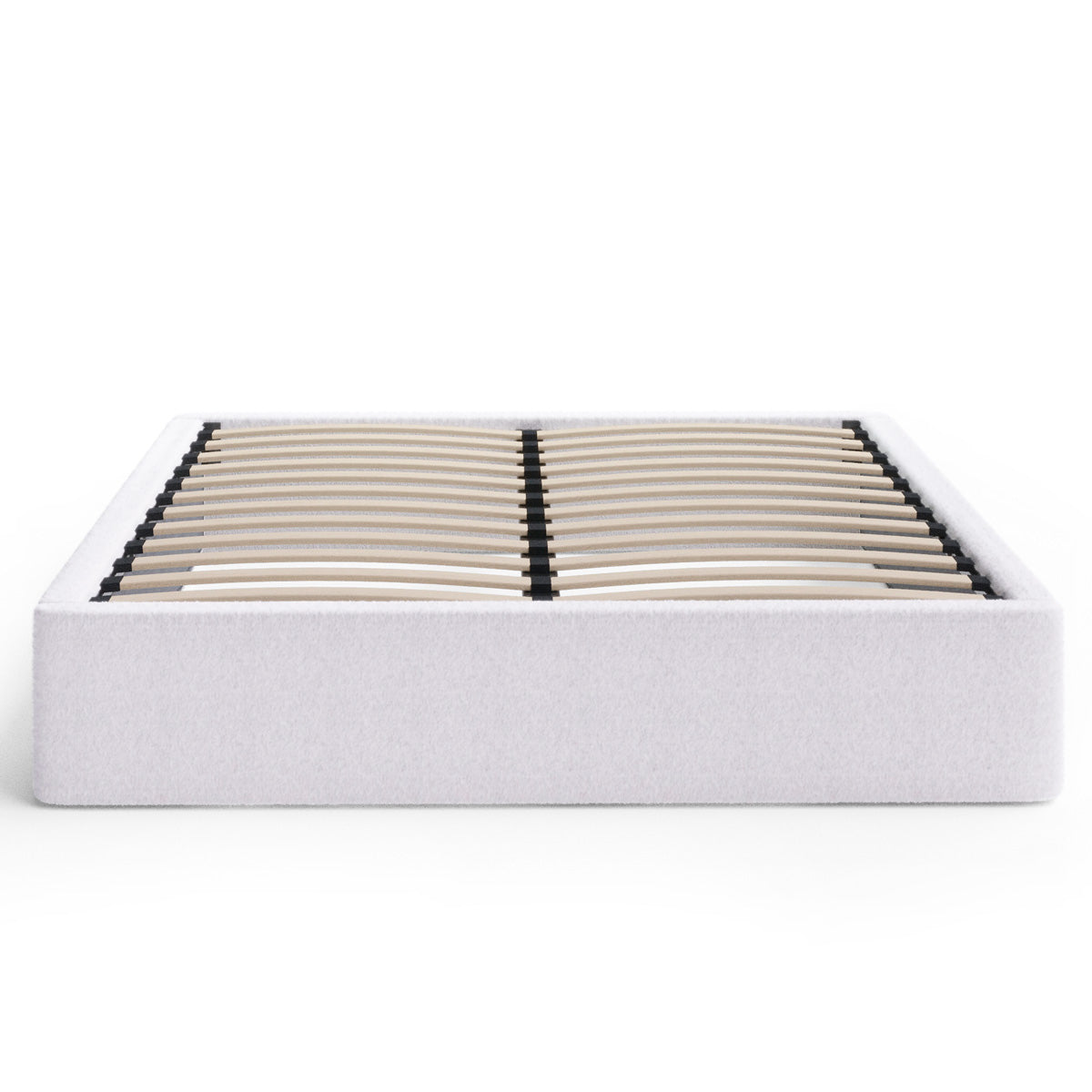 Marlo Upholstered Bed Base (Snow White Boucle Fabric)