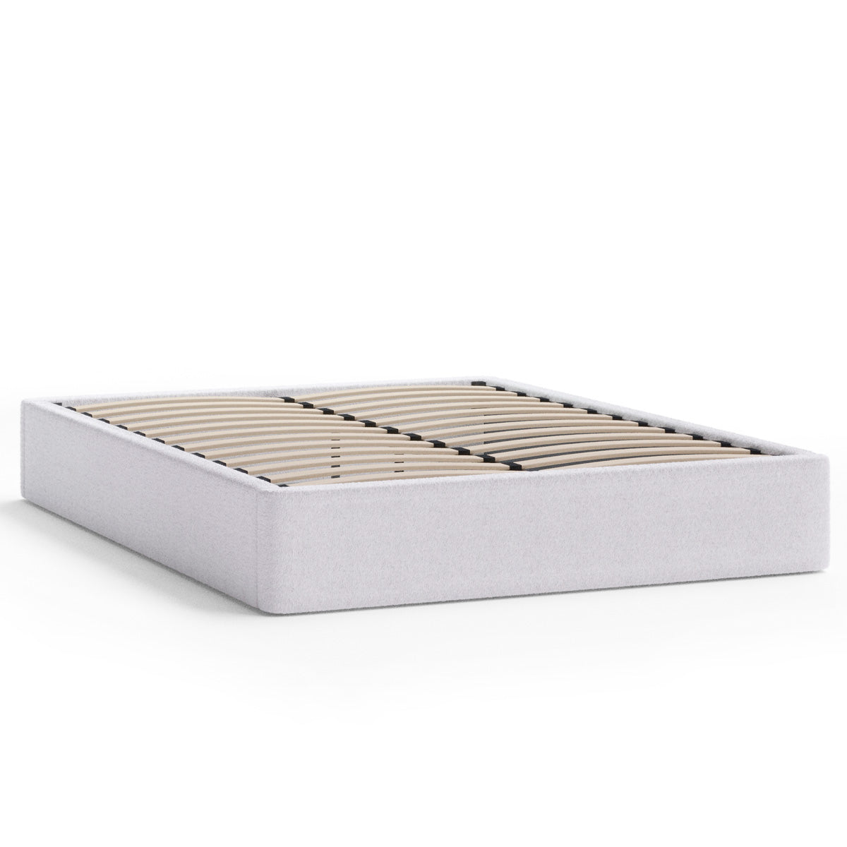 Marlo Upholstered Bed Base (Snow White Boucle Fabric)