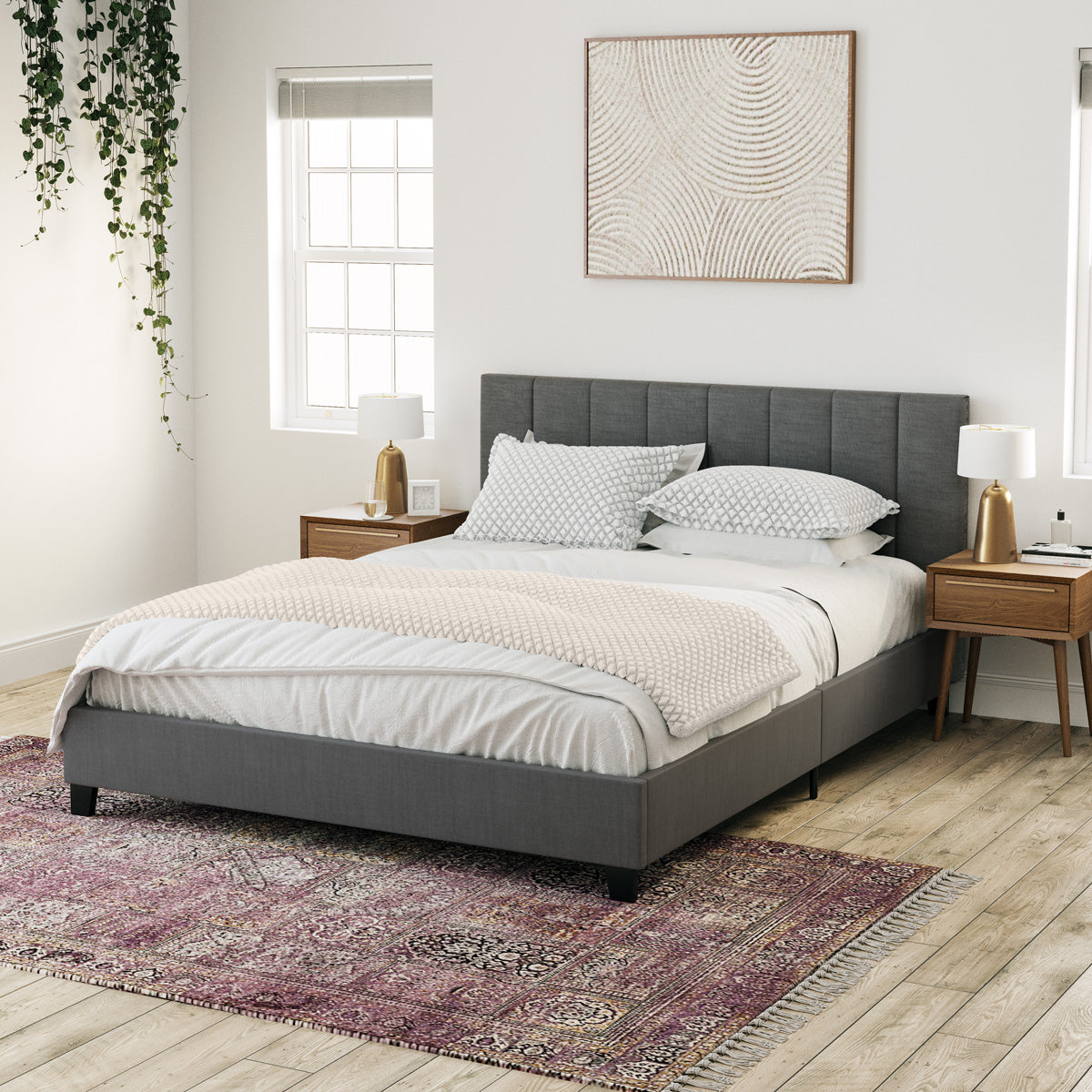 Ormond Fabric Bed Frame (Charcoal)