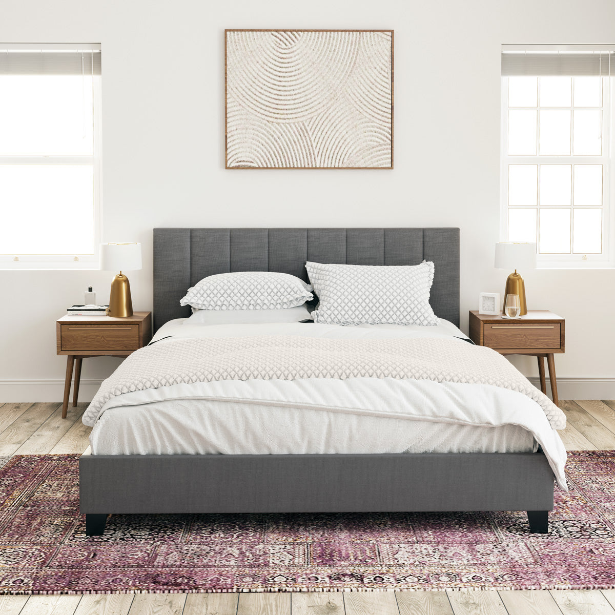 Ormond Fabric Bed Frame (Charcoal)