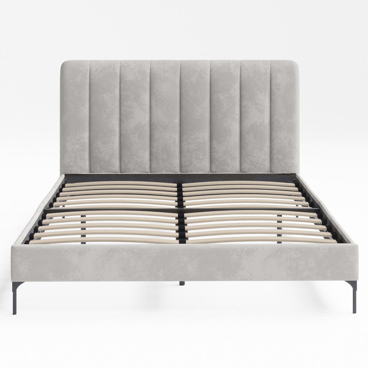 Souffle Fabric Bed Frame (Taupe Velvet)