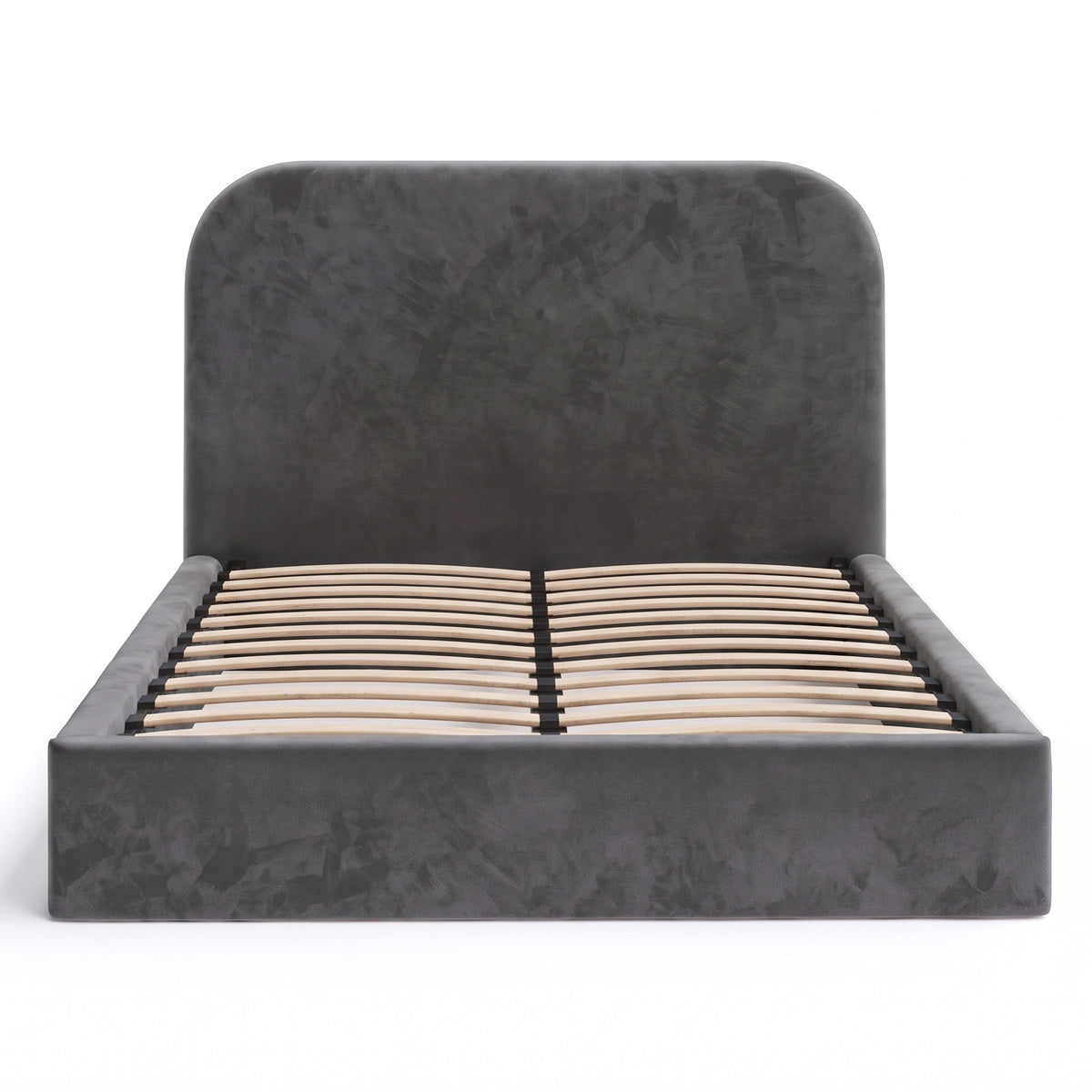 Pablo Upholstered Bed Frame (Fossil Grey Velvet Fabric)