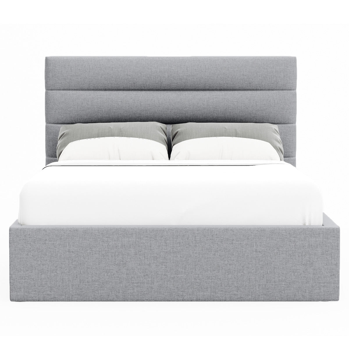 Benny Gas Lift Storage Bed Frame (Grey Fabric)