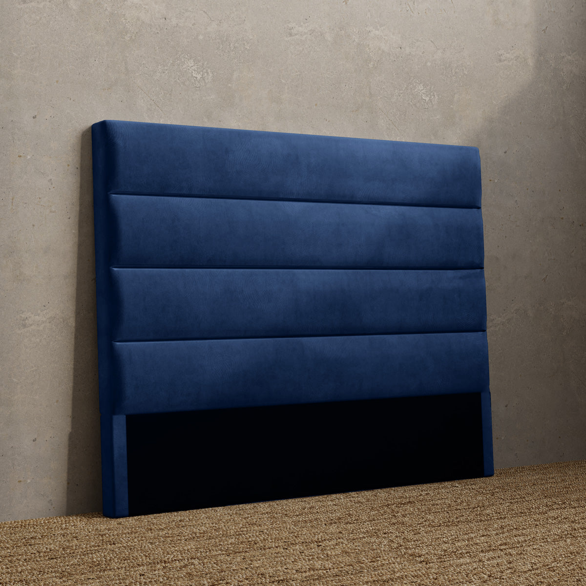 Benny Upholstered Bedhead Headboard (Navy Blue Velvet Fabric)