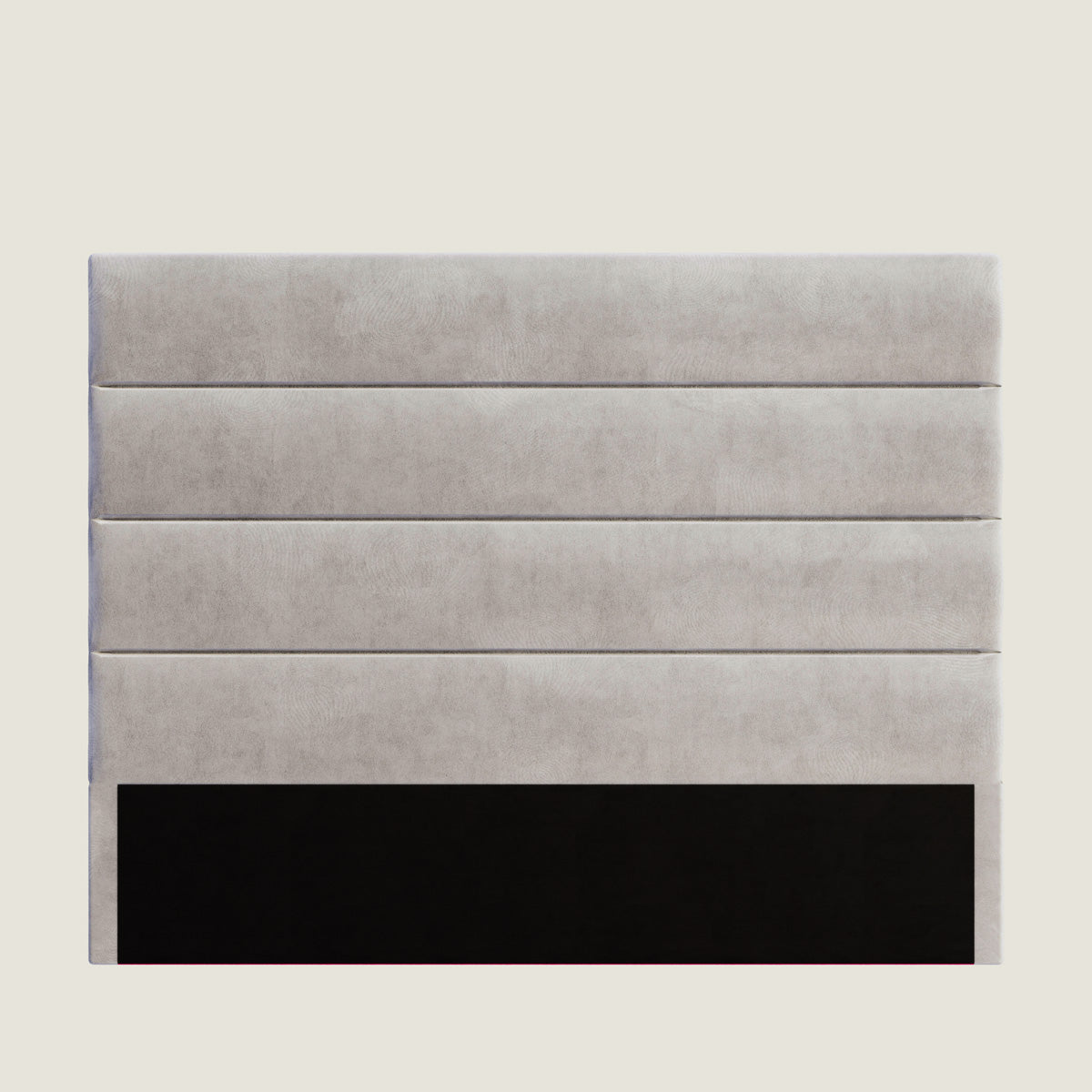 Benny Upholstered Bedhead Headboard (Taupe White Velvet Fabric)
