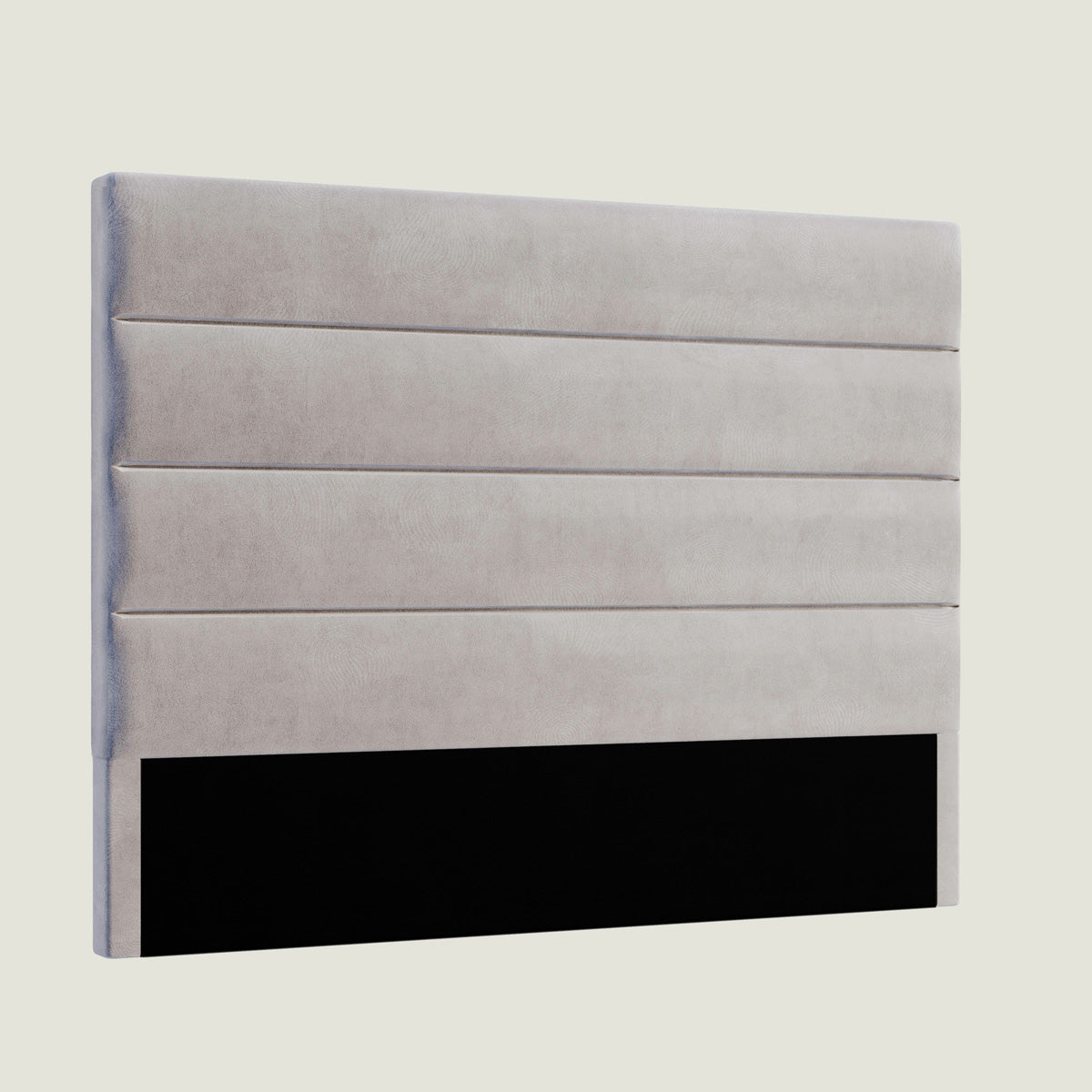 Benny Upholstered Bedhead Headboard (Taupe White Velvet Fabric)