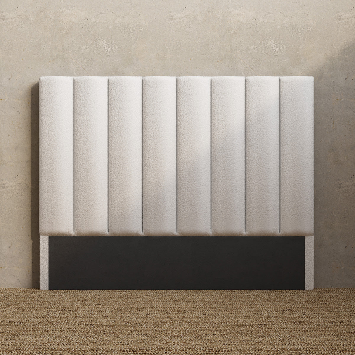 Celine Upholstered Bedhead Headboard (Ivory White Boucle Fabric)