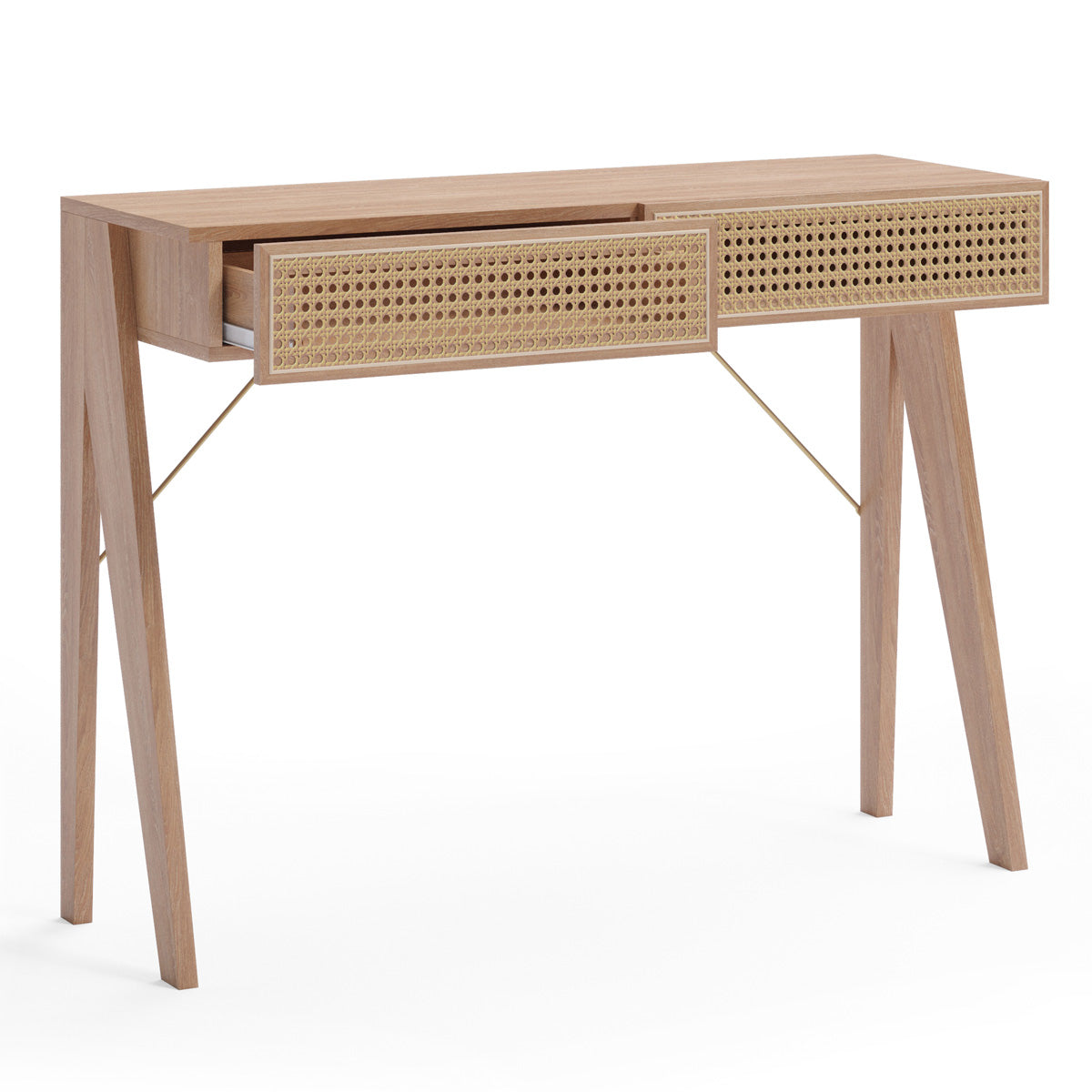 Rattan Cane Hallway Console Table (100cm Dane Collection)