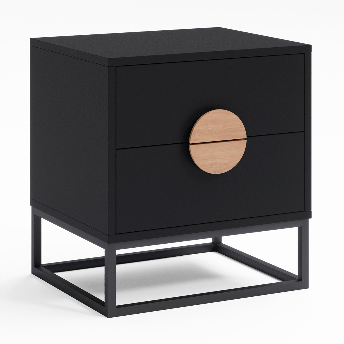 Black Wooden Bedside Table (Zodiac Collection)