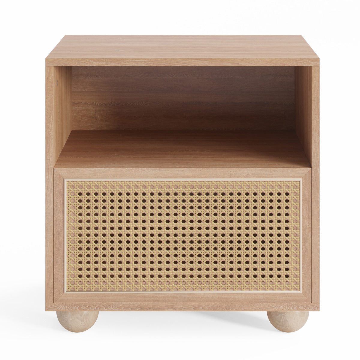 Bedside Table With Natural Rattan (Globe Collection)