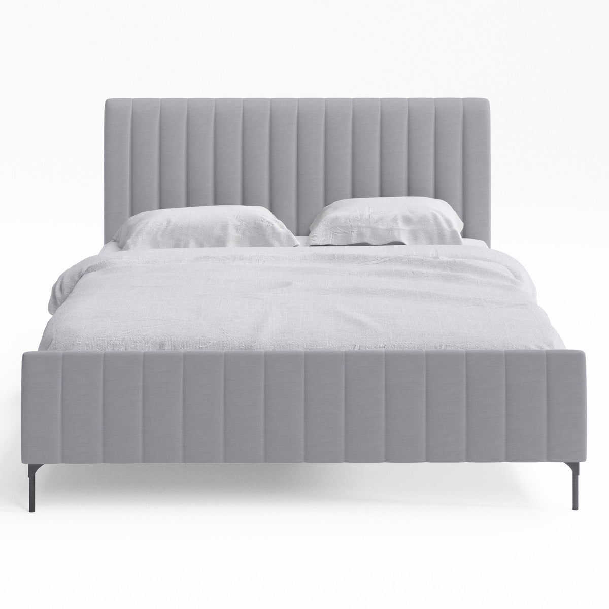 Coco Fabric Upholstered Bed Frame (Grey)
