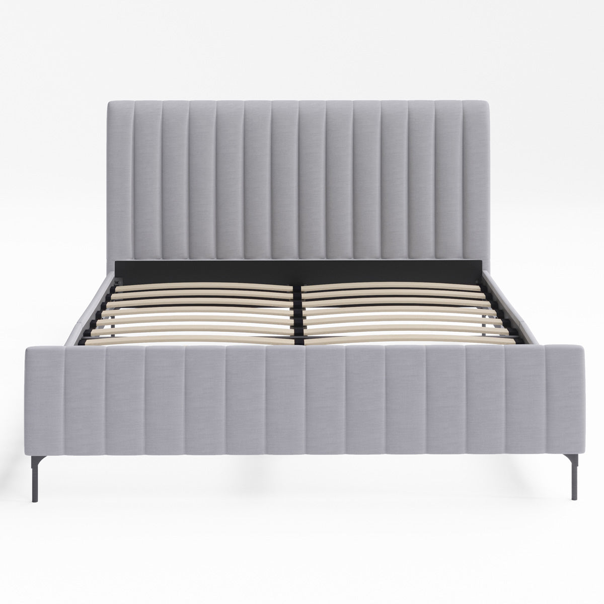 Coco Fabric Upholstered Bed Frame (Grey)