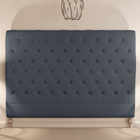 Waldorf Upholstered Fabric Bedhead (Charcoal)