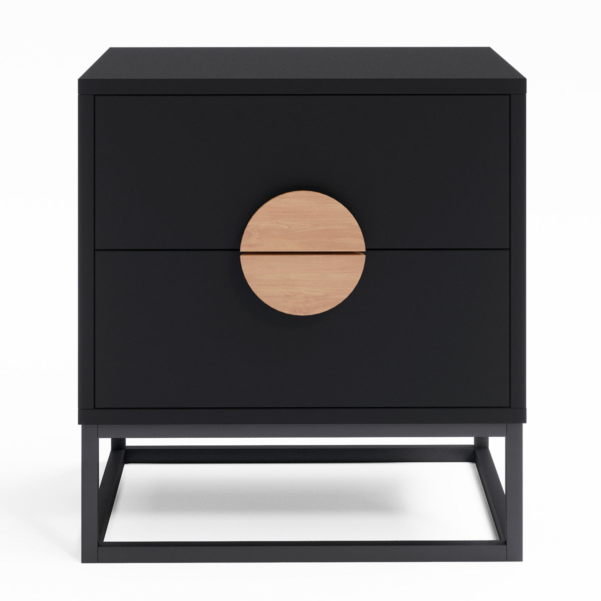 Black Wooden Bedside Table (Zodiac Collection)