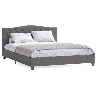 Sonata Fabric Curved Bed Frame (Charcoal)