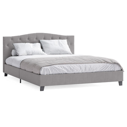 Sonata Fabric Curved Bed Frame (Grey)