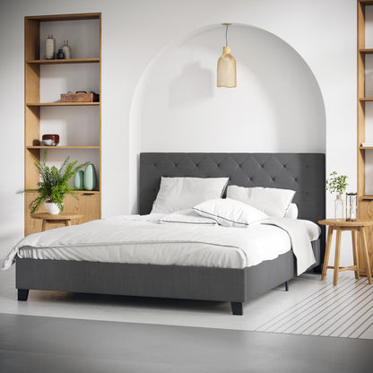 Casper Fabric Bed Frame (Charcoal)