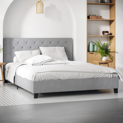 Casper Fabric Bed Frame (Grey)