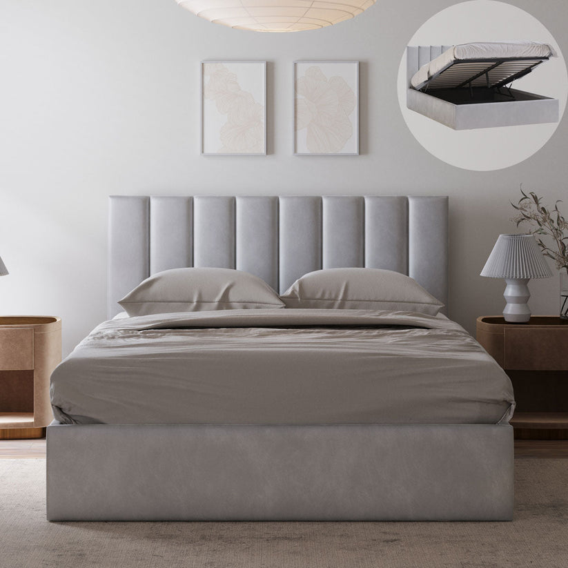 Ormond Gas Lift Storage Bed Frame (Taupe Velvet) Tommy Swiss — free download