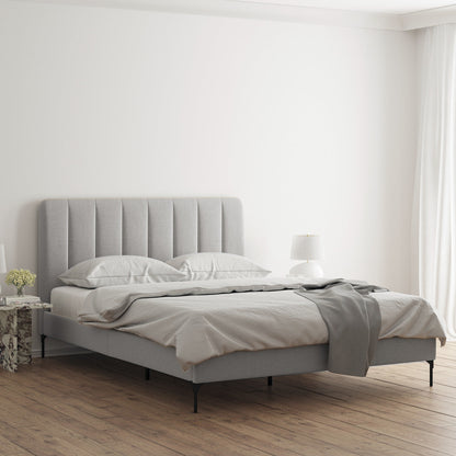 Souffle Upholstered Bed Frame (Grey Fabric)