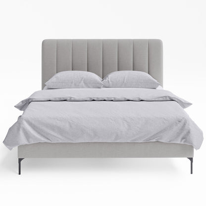 Souffle Upholstered Bed Frame (Grey Fabric)