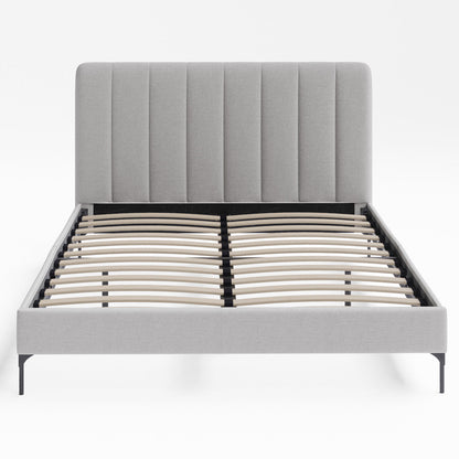 Souffle Upholstered Bed Frame (Grey Fabric)