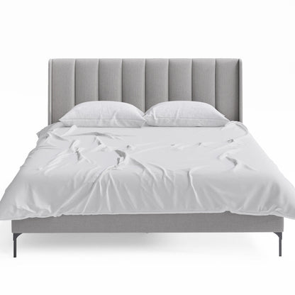 Brooklyn Fabric Wing Bed Frame (Grey)