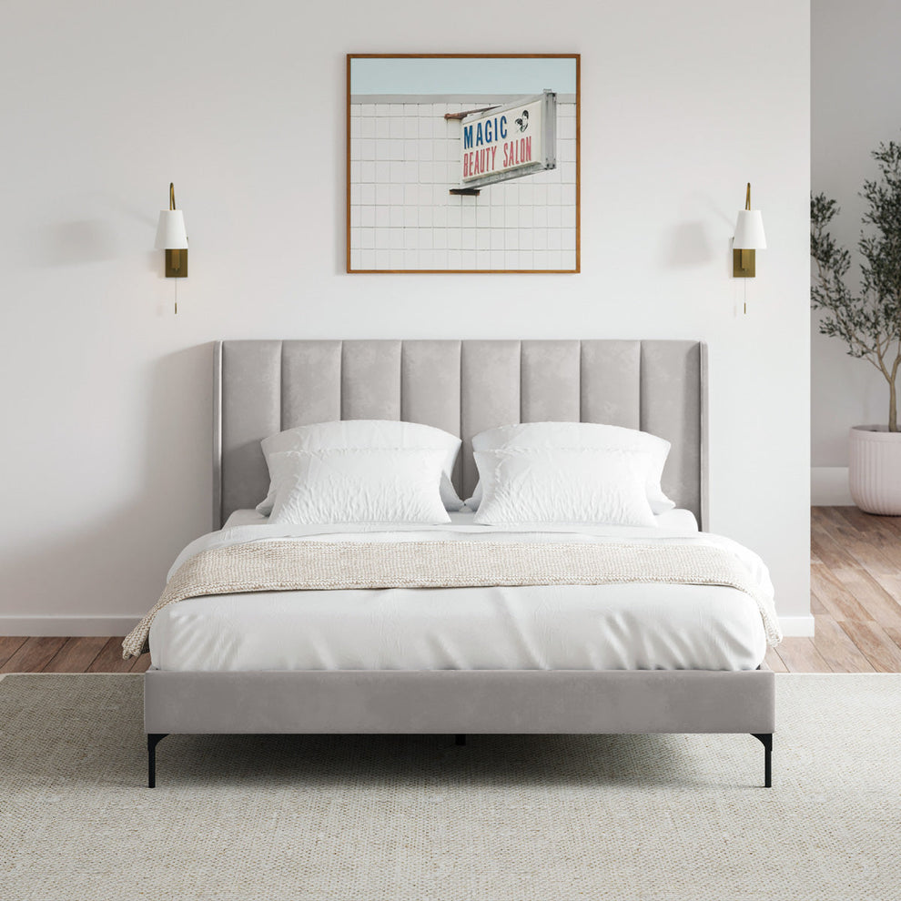 brooklyn-fabric-wing-bed-frame-taupe-velvet-tommy-swiss