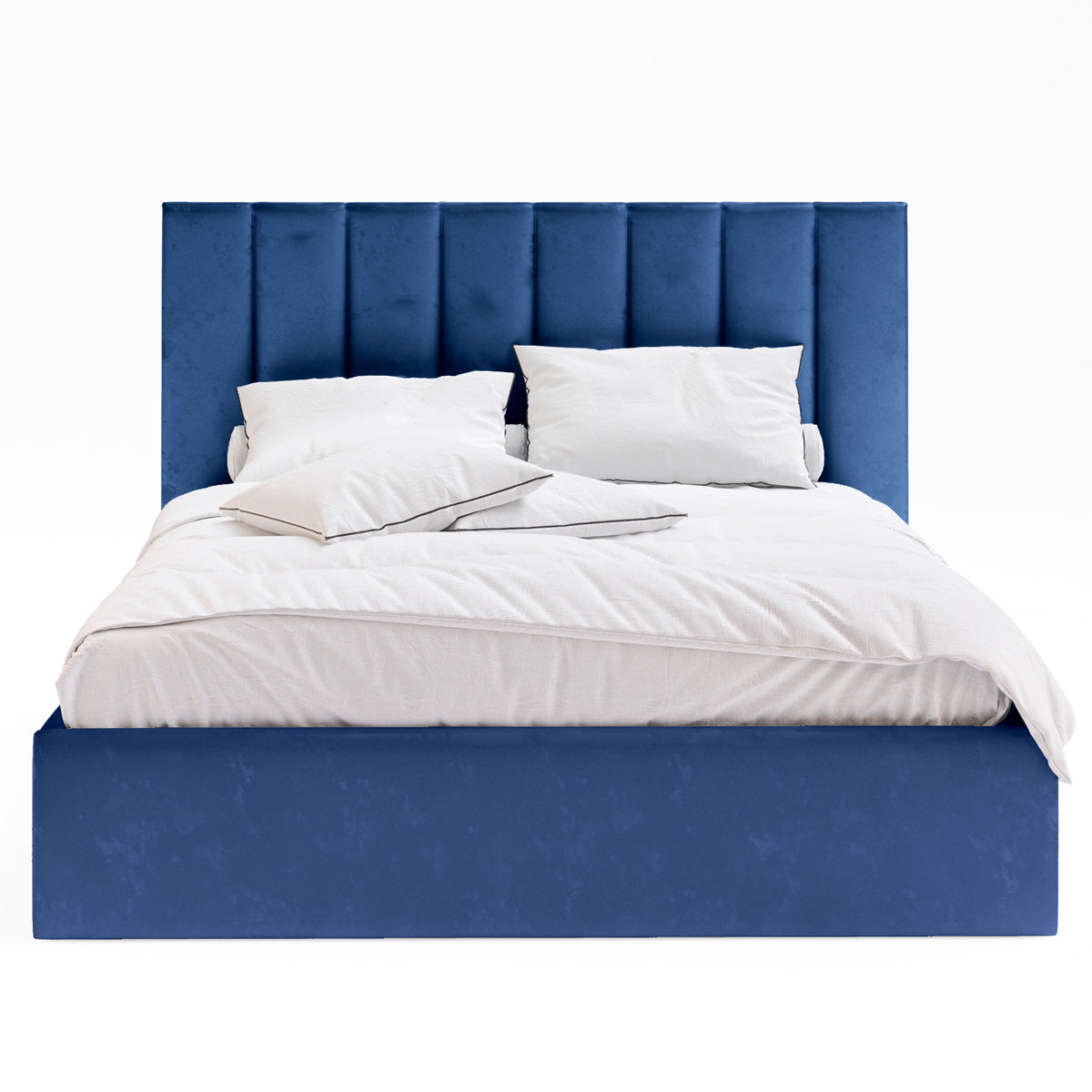 Celine Gas Lift Storage Bed Frame (Navy Blue Velvet)