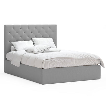 Fenwick Gas Lift Storage Bed Frame (Grey Fabric)