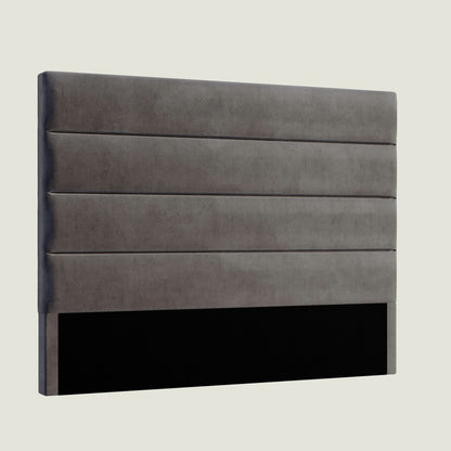 Benny Upholstered Bedhead Headboard (Fossil Grey Velvet Fabric)