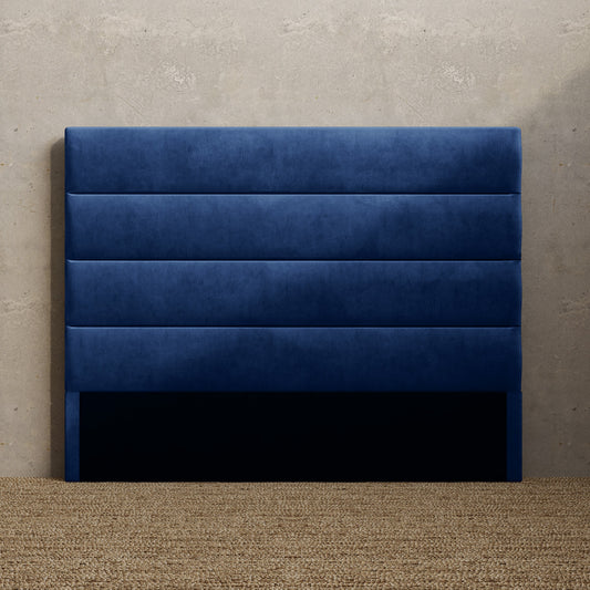 Benny Upholstered Bedhead Headboard (Navy Blue Velvet Fabric)