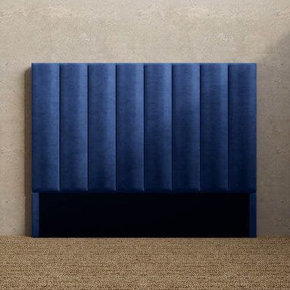 Celine Upholstered Bedhead Headboard (Navy Blue Velvet Fabric)