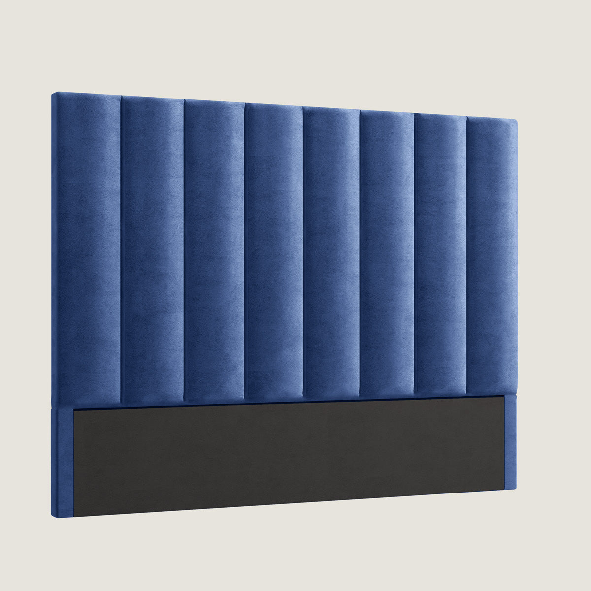 Celine Upholstered Bedhead Headboard (Navy Blue Velvet Fabric)