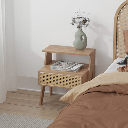 Rattan Cane Bedside Table (Dane Collection)