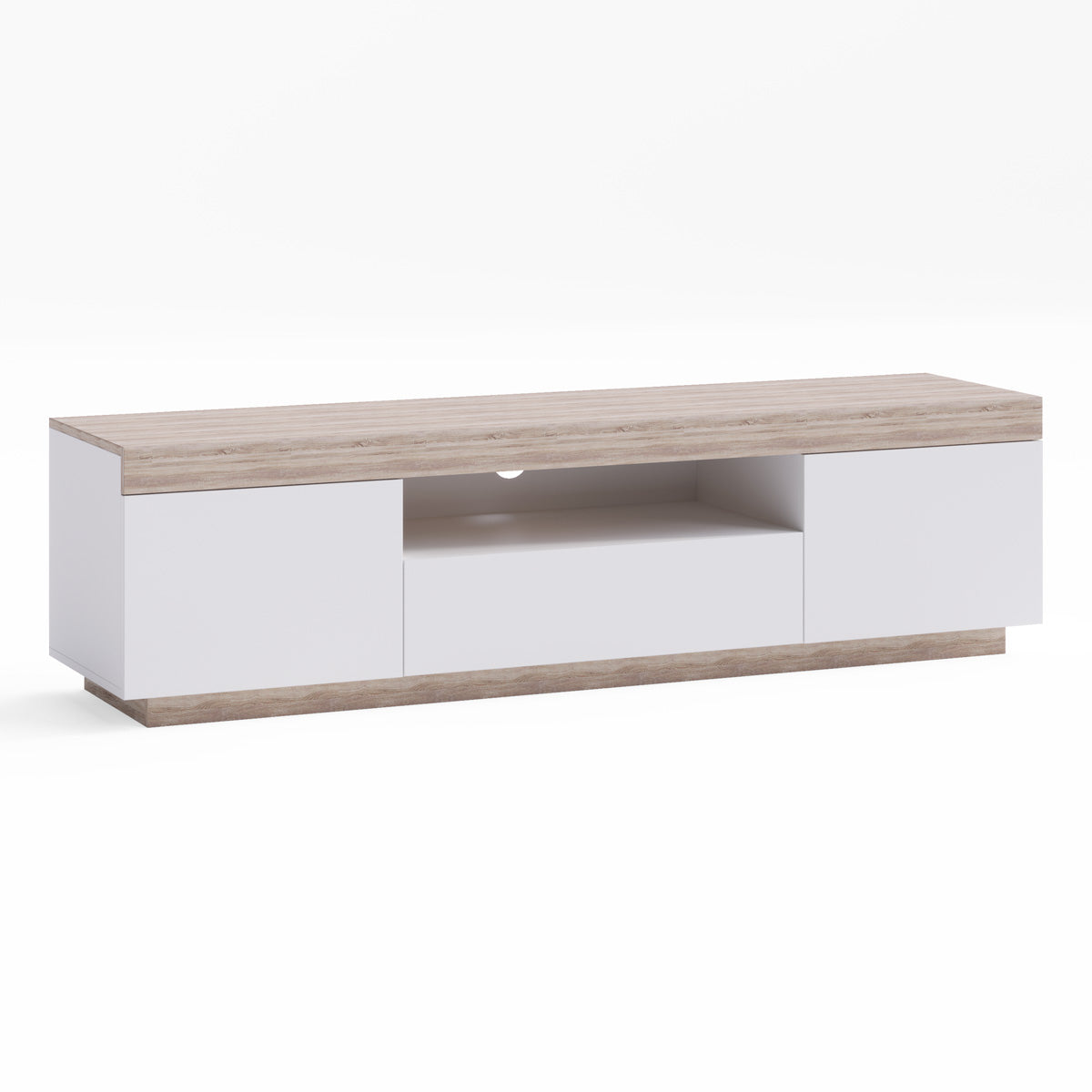 Coastal White Wooden TV Stand Cabinet Entertainment Unit (160cm Bondi)