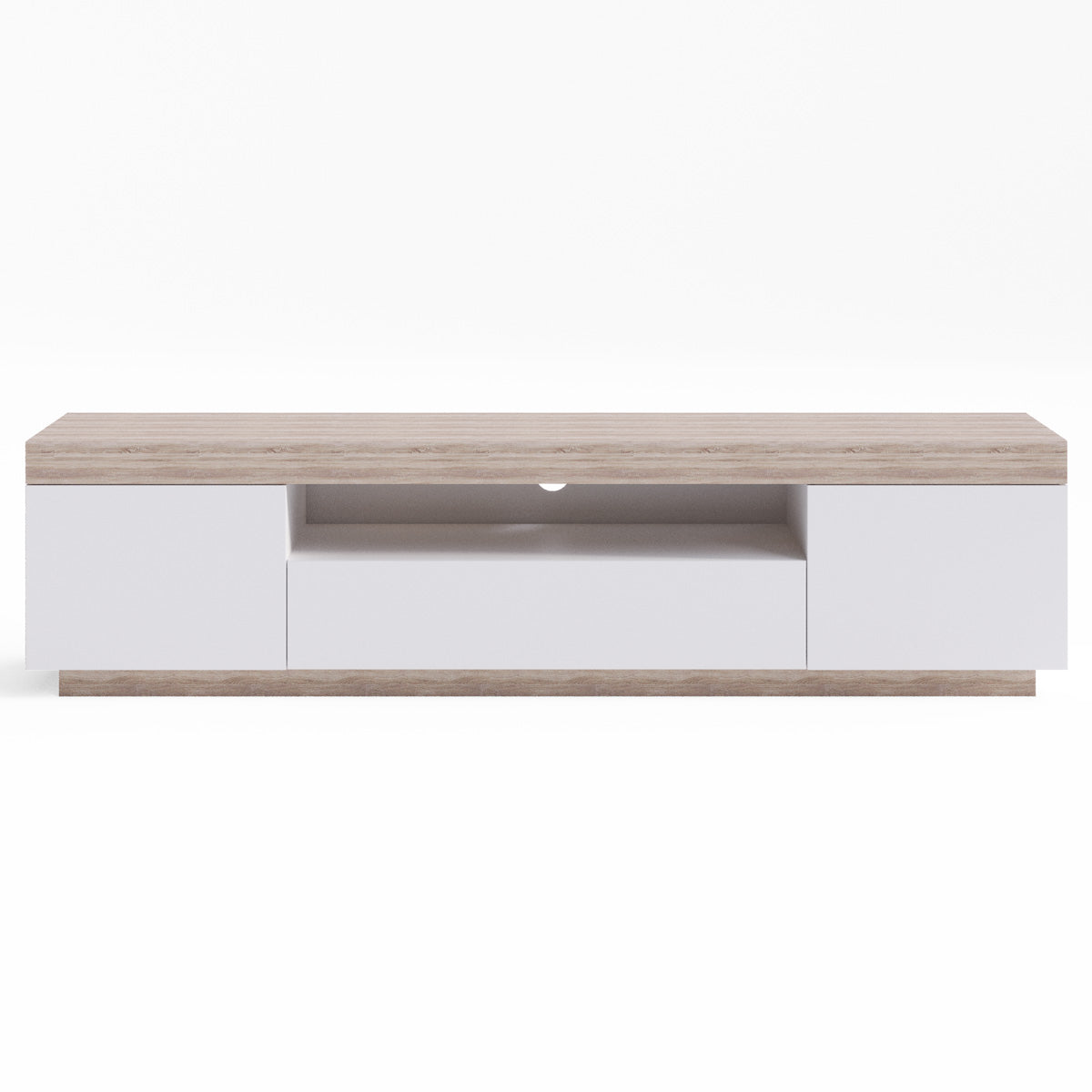 Coastal White Wooden TV Stand Cabinet Entertainment Unit (180cm Bondi)