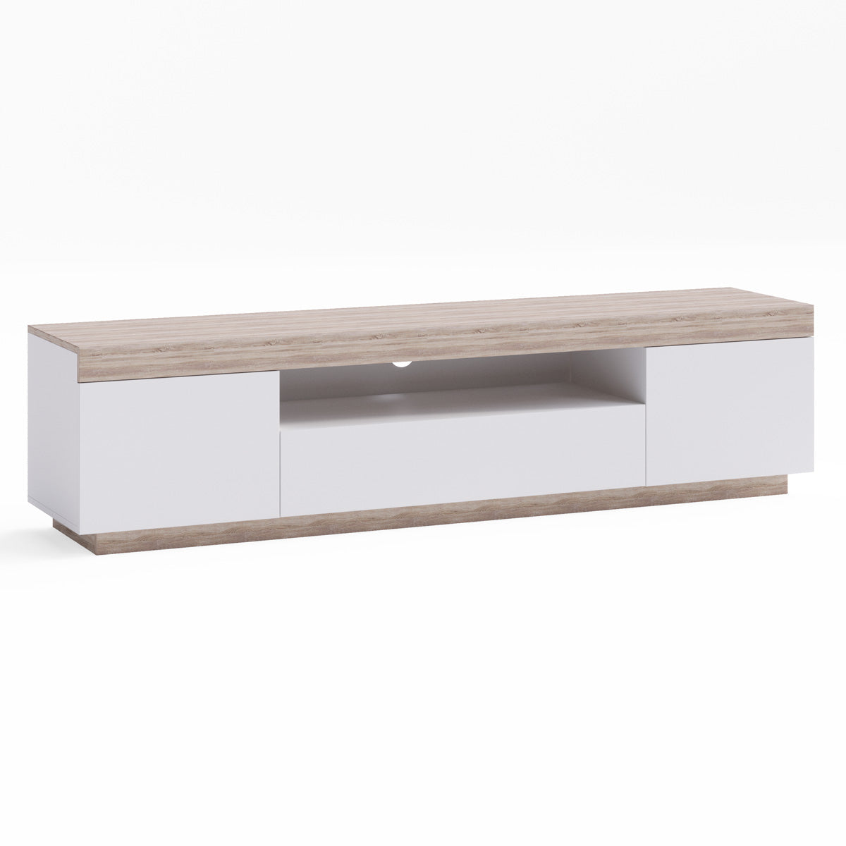 Coastal White Wooden TV Stand Cabinet Entertainment Unit (180cm Bondi)