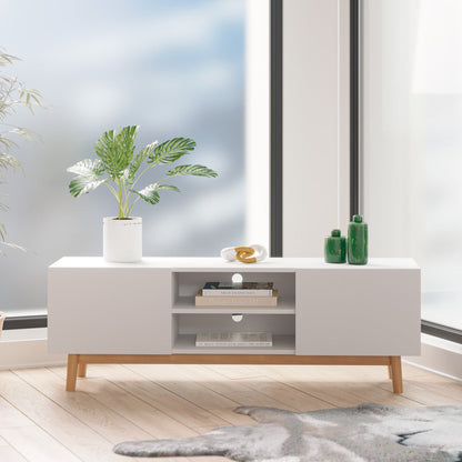 White TV Cabinet Entertainment Unit (140cm Aspen Collection)