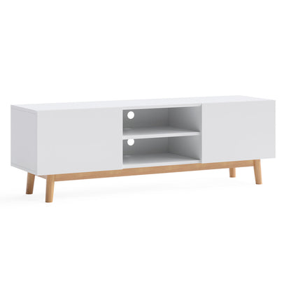 White TV Cabinet Entertainment Unit (140cm Aspen Collection)