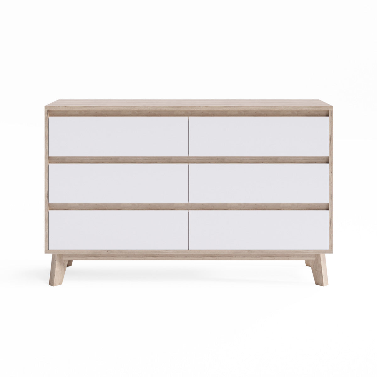 Six Drawer Wooden Dresser Lowboy Chest Unit (Kinfolk)