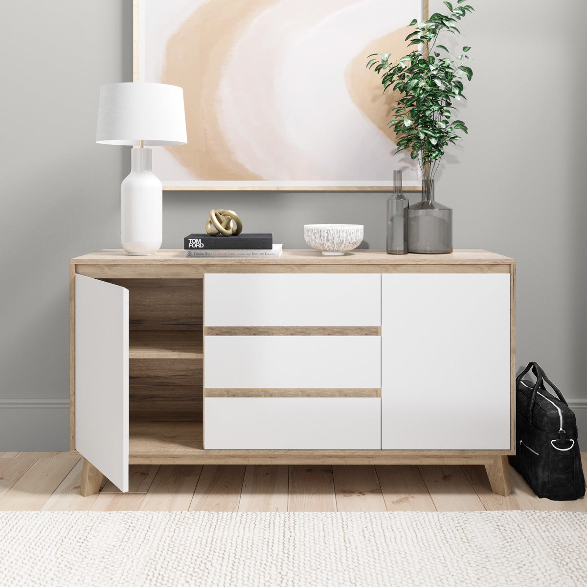 Sideboard Buffet Wooden Unit (140cm Kinfolk Collection)