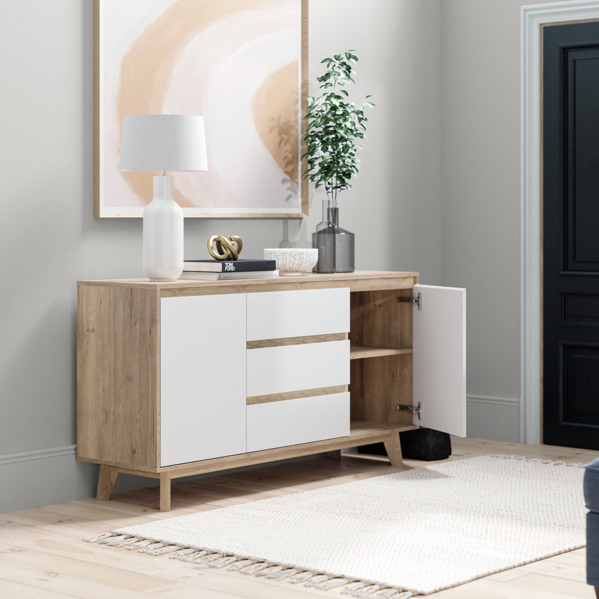 Sideboard Buffet Wooden Unit (140cm Kinfolk Collection)