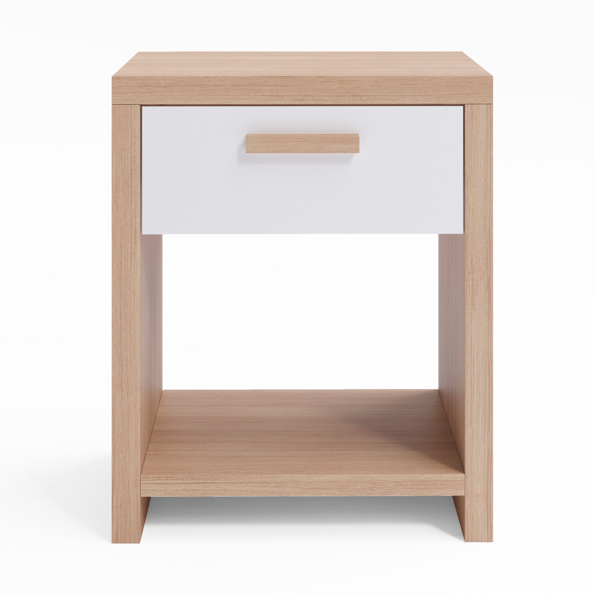 Oak Colour Wooden Bedside Table (Melody Collection)