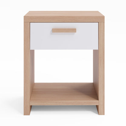 Oak Colour Wooden Bedside Table (Melody Collection)