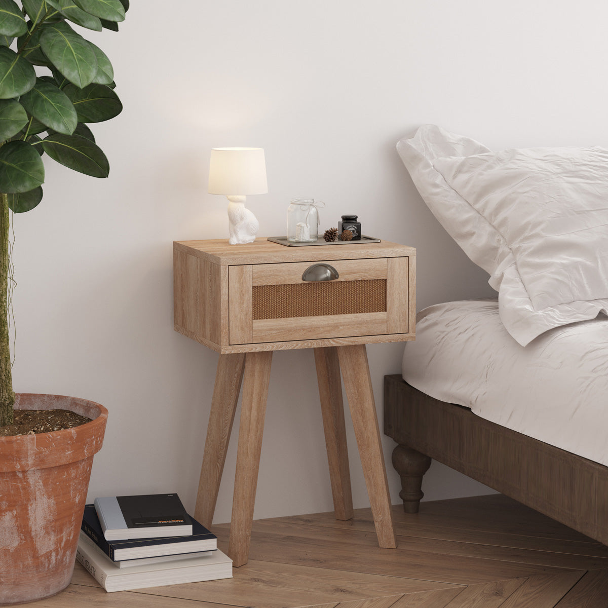 Rattan Cane Bedside Table (Cape Collection)