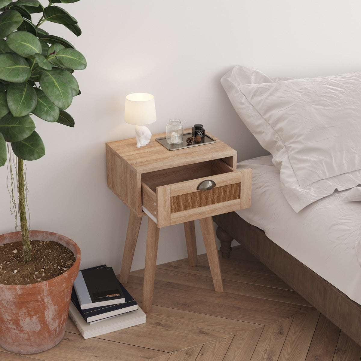 Rattan Cane Bedside Table (Cape Collection)