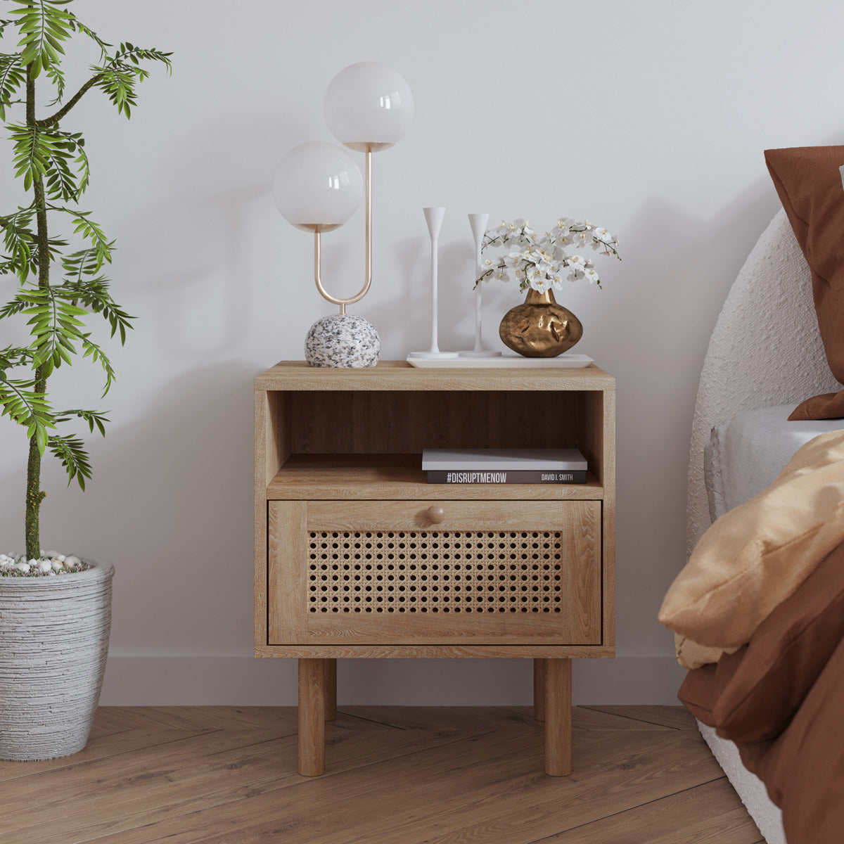 Rattan Bedside Table (Bali Collection)