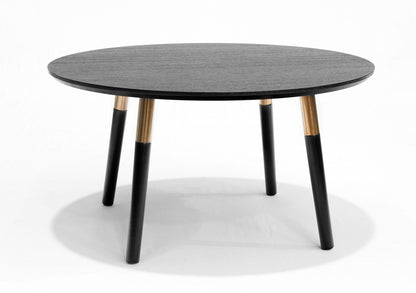 Oskar Coffee Table (Black Top with Rose Gold Legs)