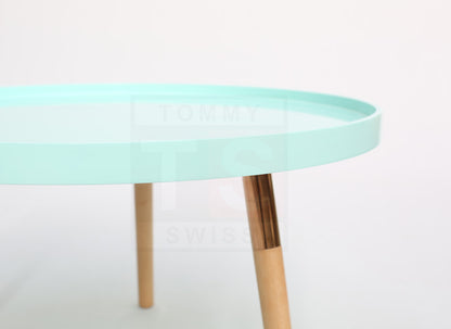 Tiffany Tray Coffee Table (Peppermint with Rose Gold Legs)